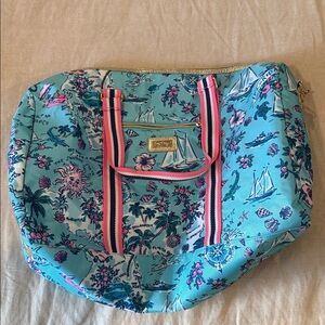 Lilly Pulitzer Turquoise and Pink Nautical Tote